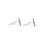 Bar Hug Earrings Silver EARRINGS e2424