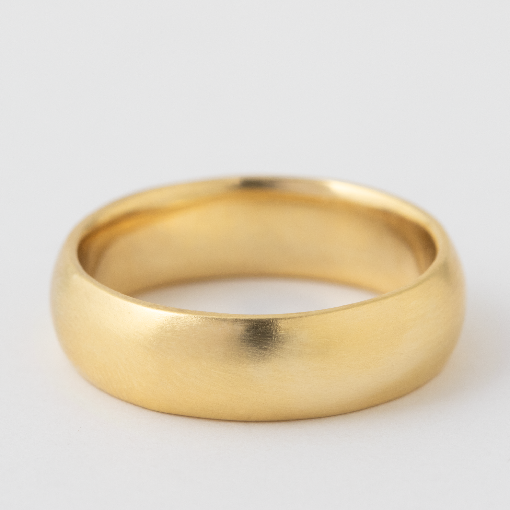Half Domed Smooth Texture 6mm Band - 18 Karat Yellow Gold Default Title HIDDEN fef139fbe59cfa255bff244cdcbd960b874b789fcf7c04918c83e73c1347a345