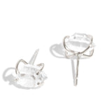 Prong set Herkimer Diamond Stud Earrings Silver EARRINGS le1200s_3