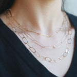 Narrow oval handmade chain necklace Necklaces n2111-onmod-mix