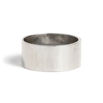 Shield Cigar Band Ring Silver 6 Stock Ring r1244-grid