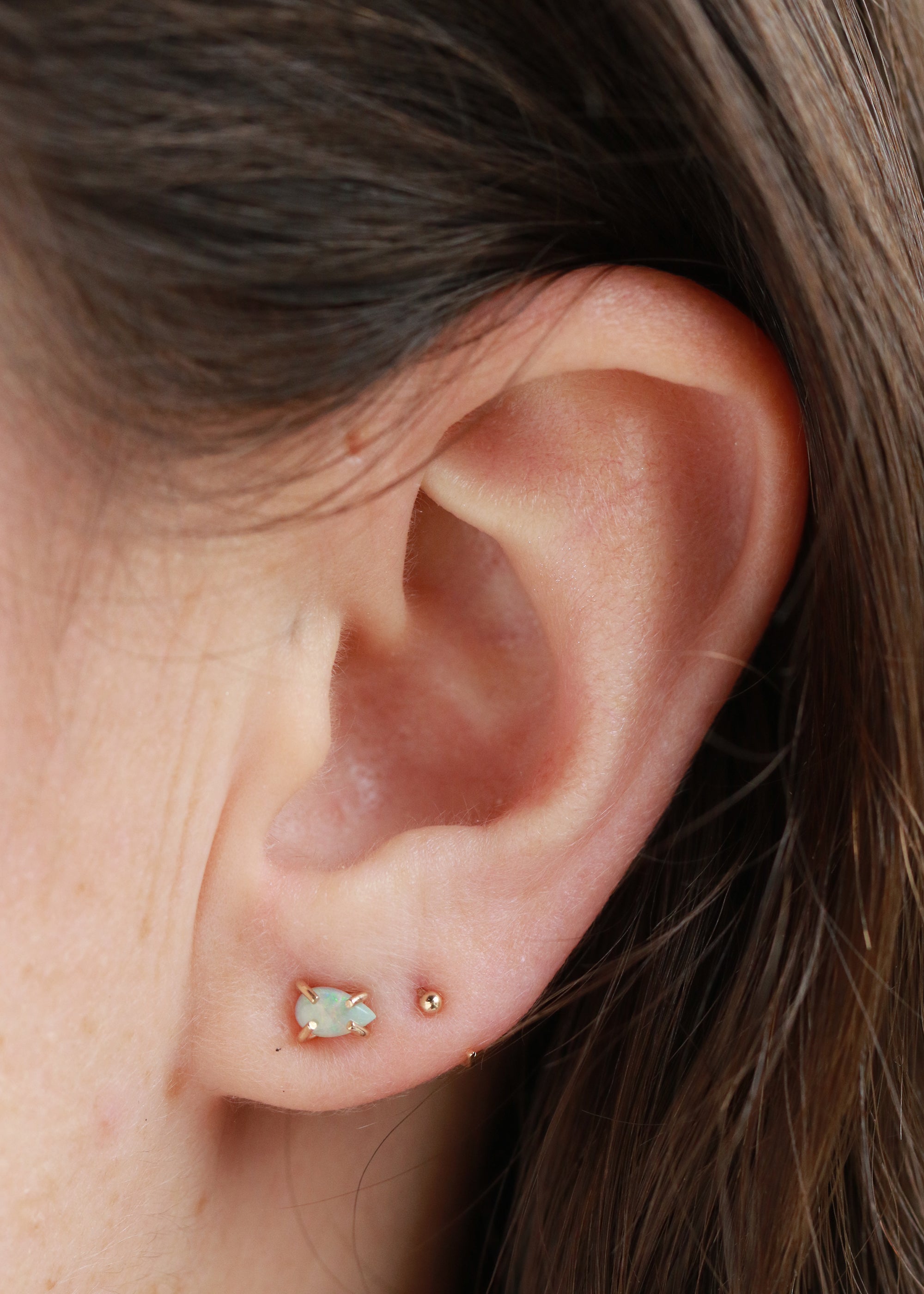 Sterling Silver Natural black fire Opal peridot stud Earrings – Colors Of  Etnika