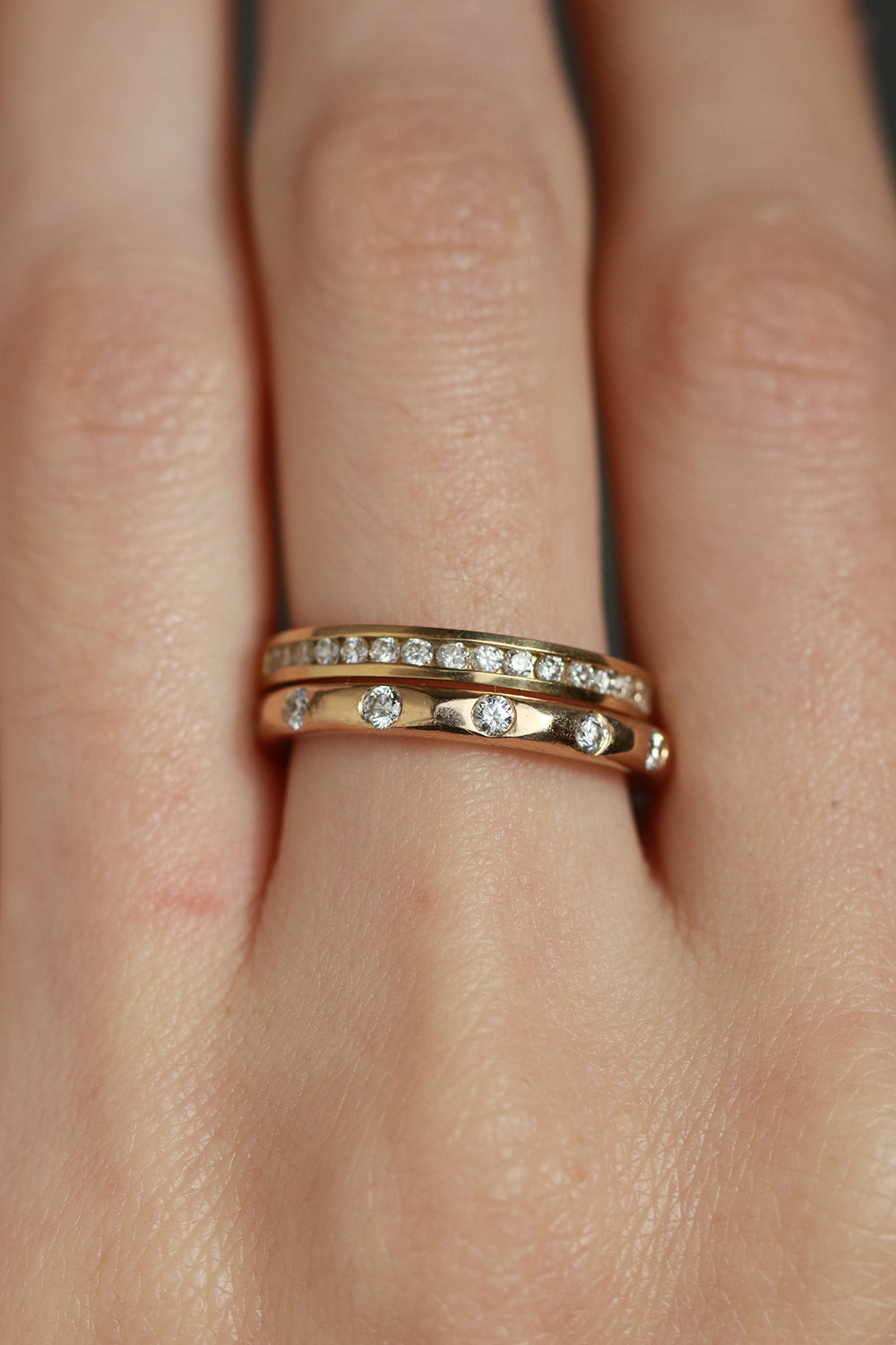 2mm White Diamond Band - 14k Yellow Gold Stock Ring 756A0319_8b78b1b9-9ca9-496e-8341-c1440f985d72