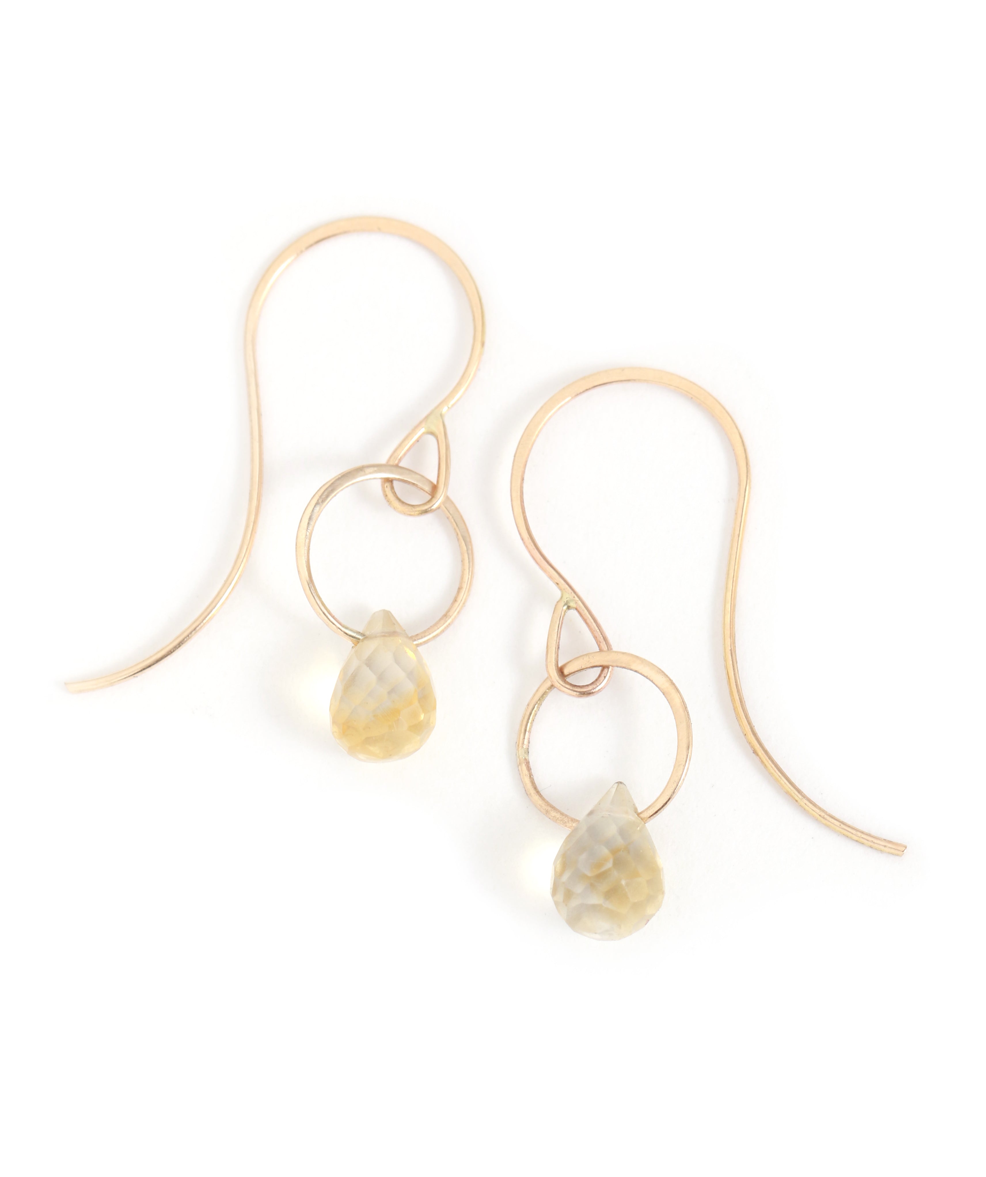 Citrine single drop earrings - Melissa Joy Manning Jewelry