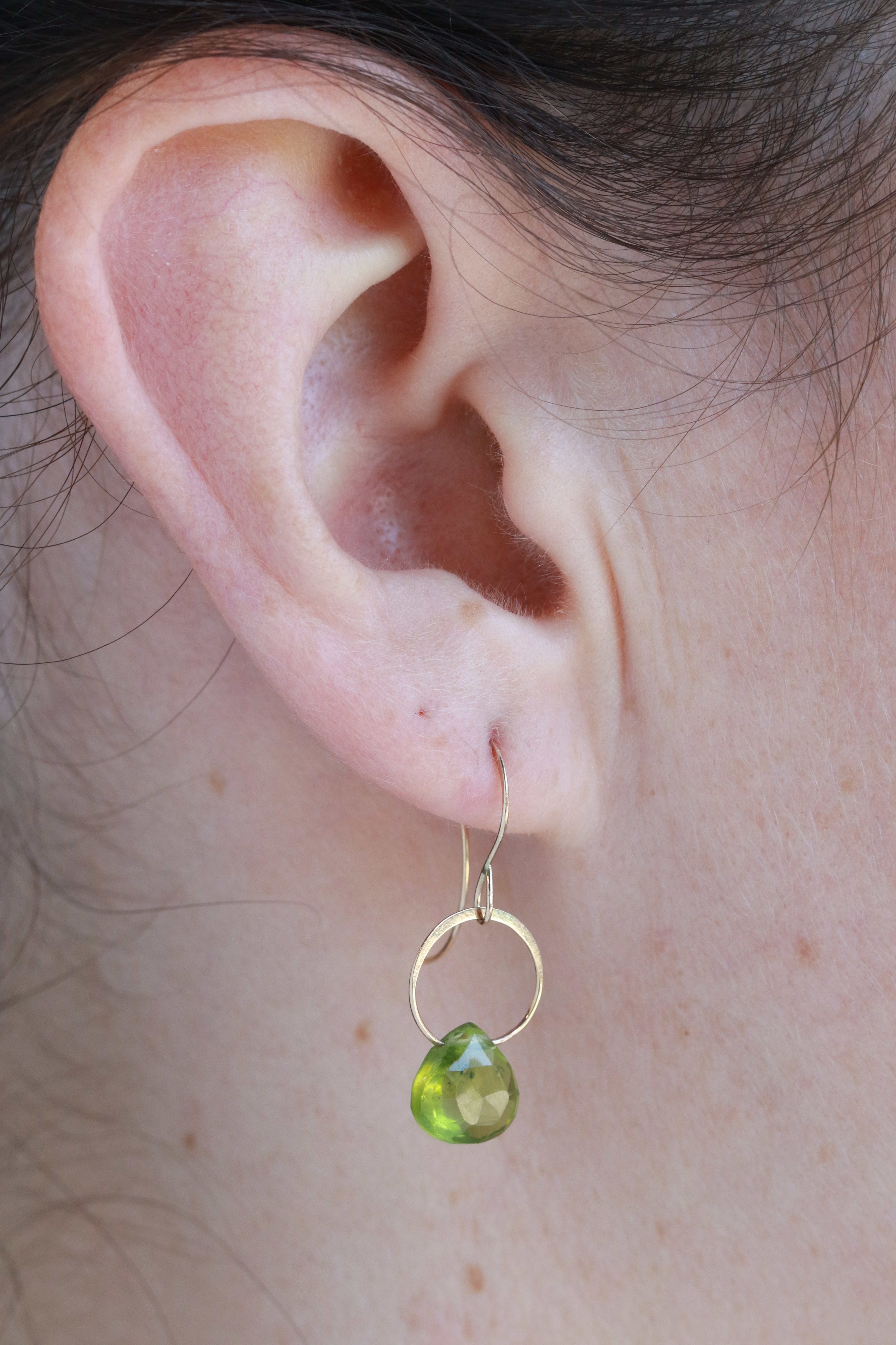 Peridot Single Drop Earrings