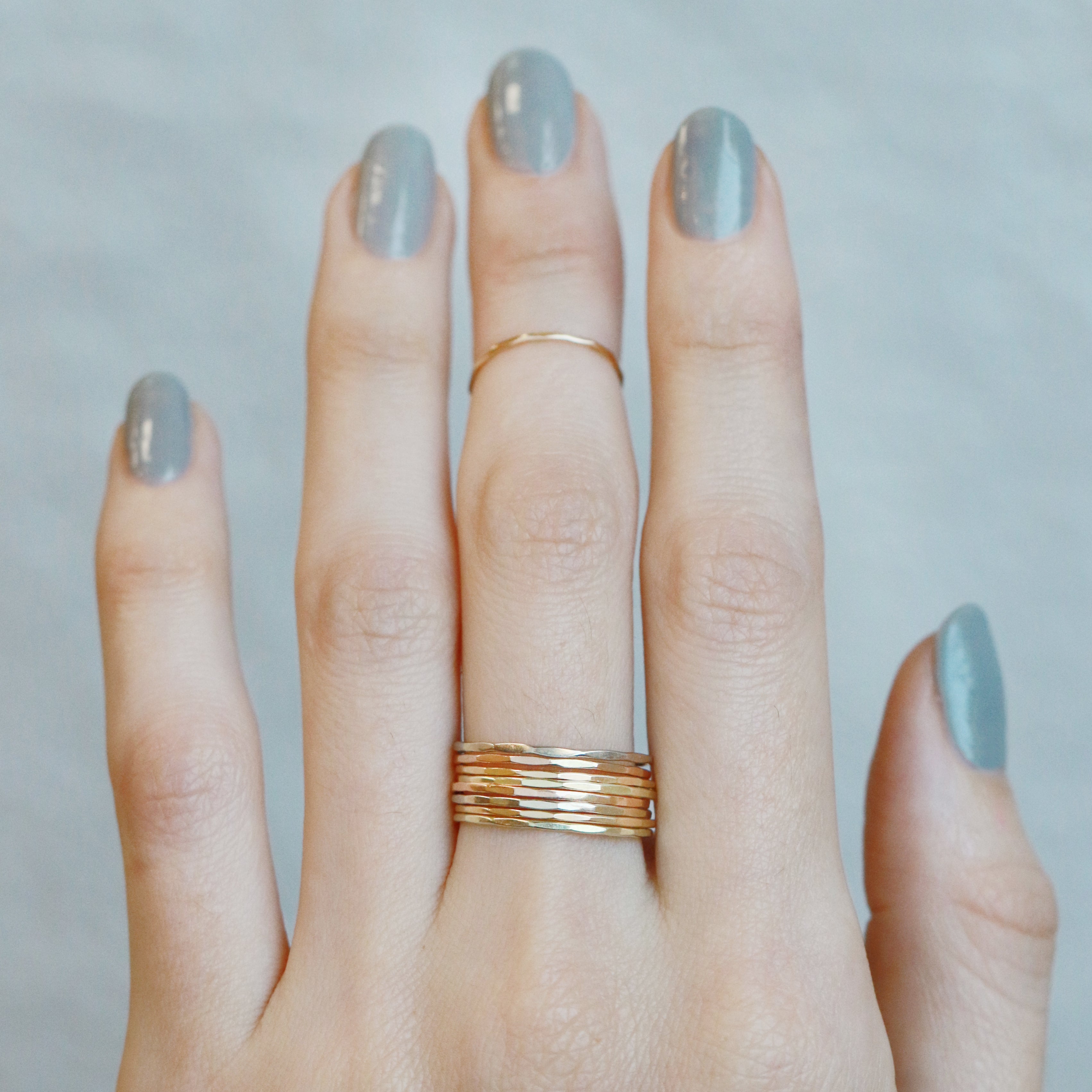 Set of 8 stacking rings - Melissa Joy Manning Jewelry