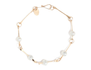 Pearl Drop Bone Chain bracelet
