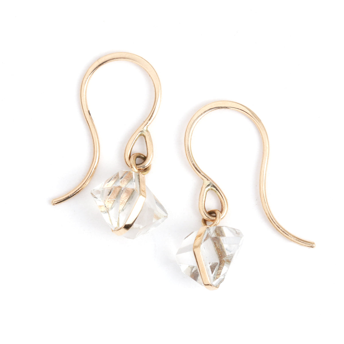 Bezel Wrap Herkimer Drop Earrings - Melissa Joy Manning Jewelry