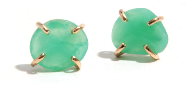 African Green popular Chrysoprase Earrings Sterling Silver 21582091 No Offers Thank you