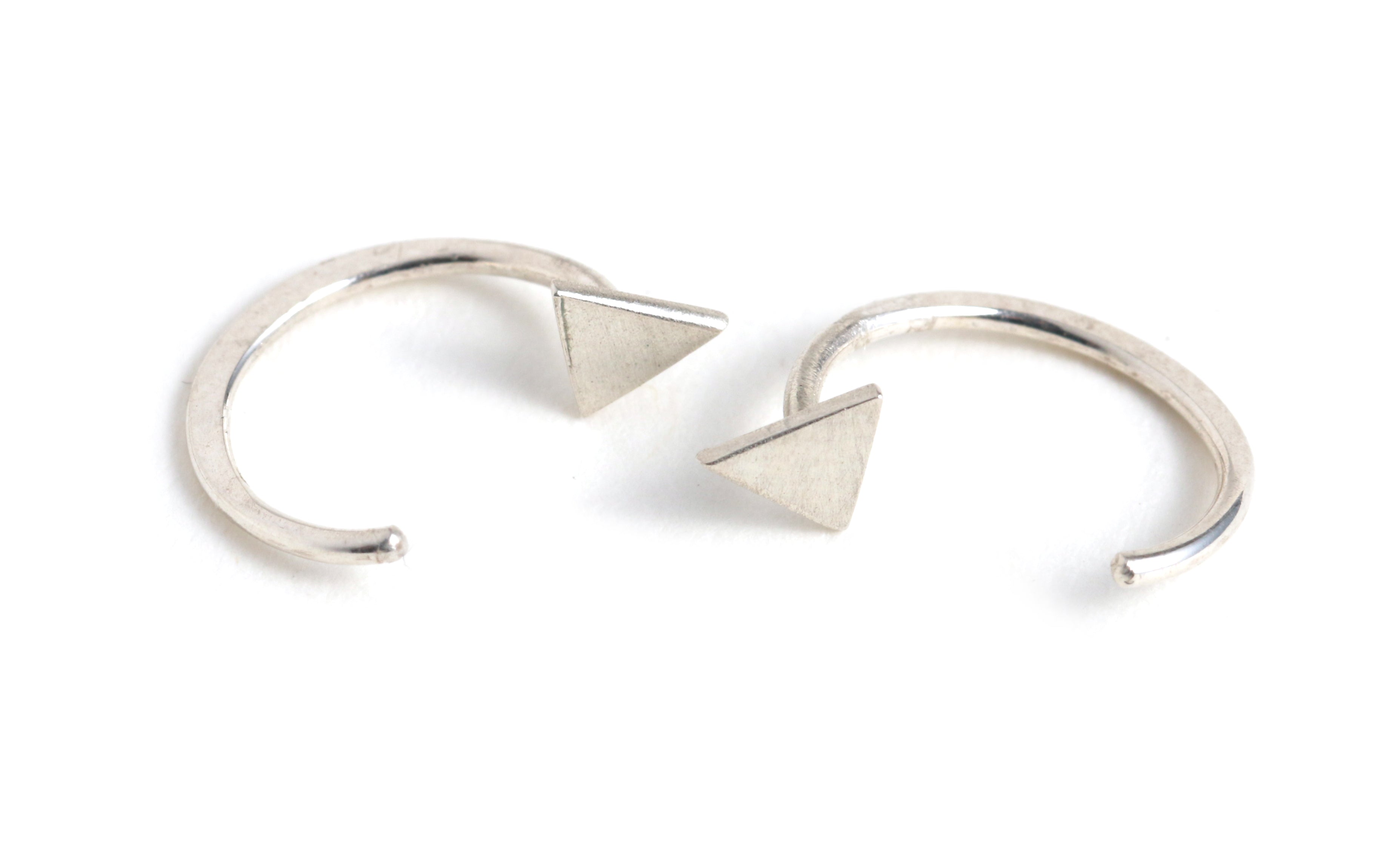 Solid triangle hug earrings - Melissa Joy Manning Jewelry