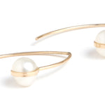 Pearl Wishbone Earrings gold Earrings E2817-2