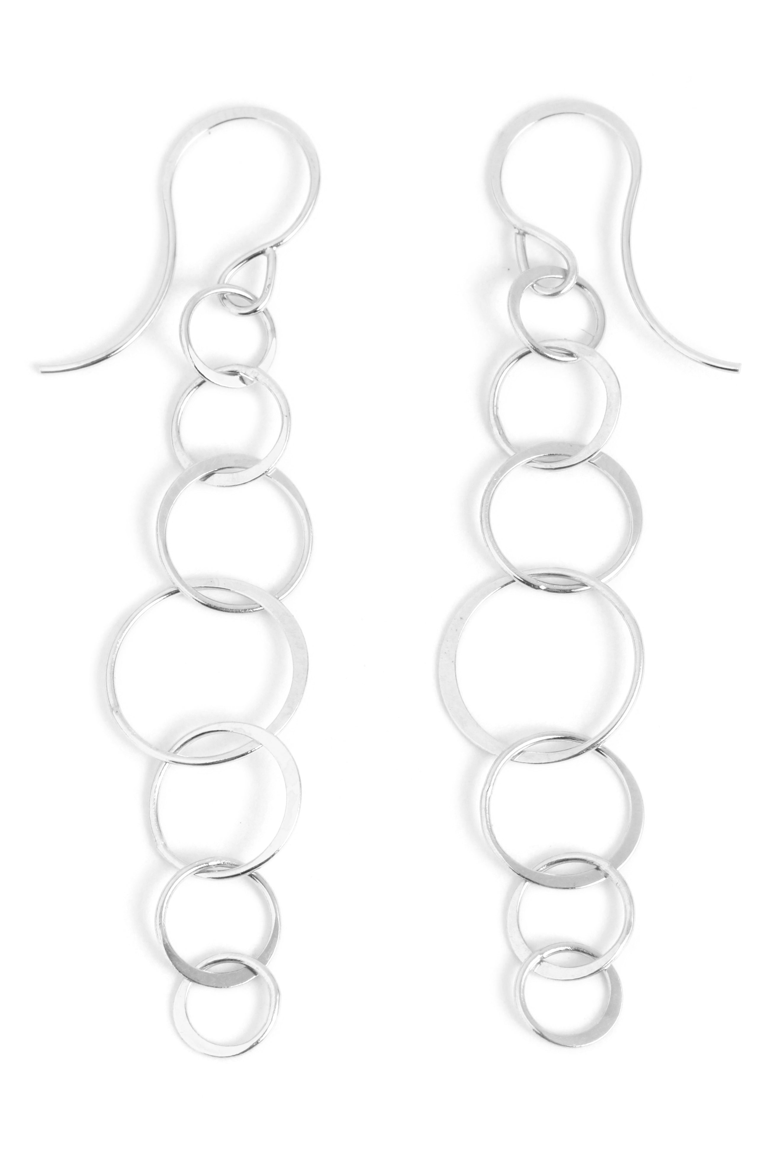 Long lightweight chain earrings