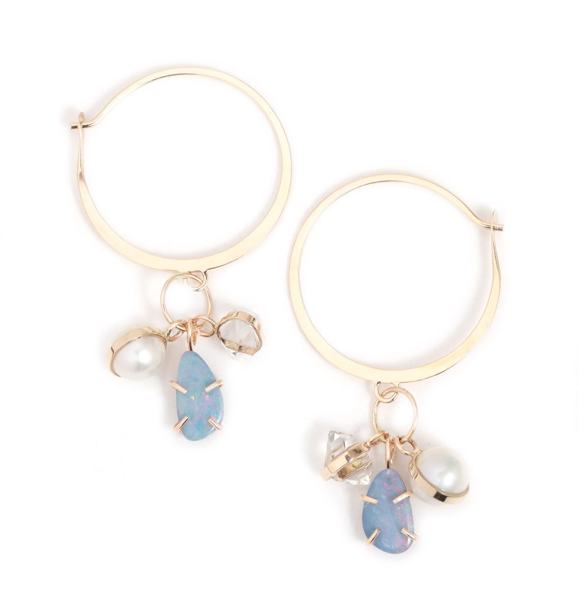 3/4 Inch Charm Hoops Earrings E3033