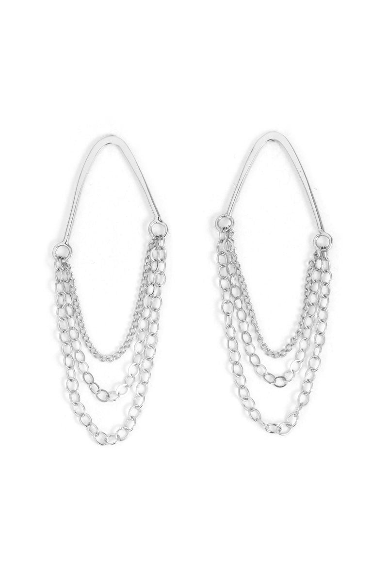 Multi chain V drop earrings