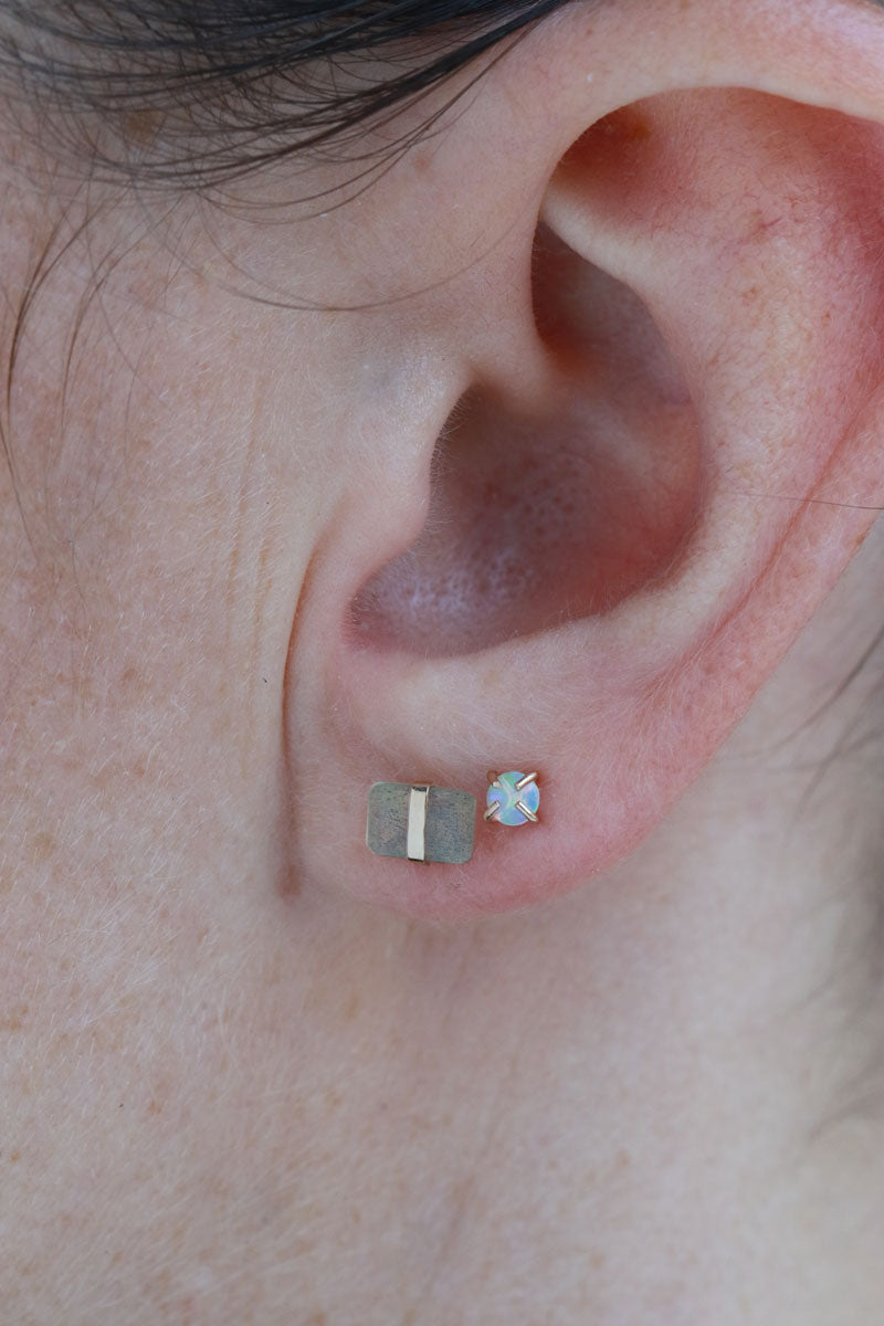 Coober Pedy crystal opal stud earrings
