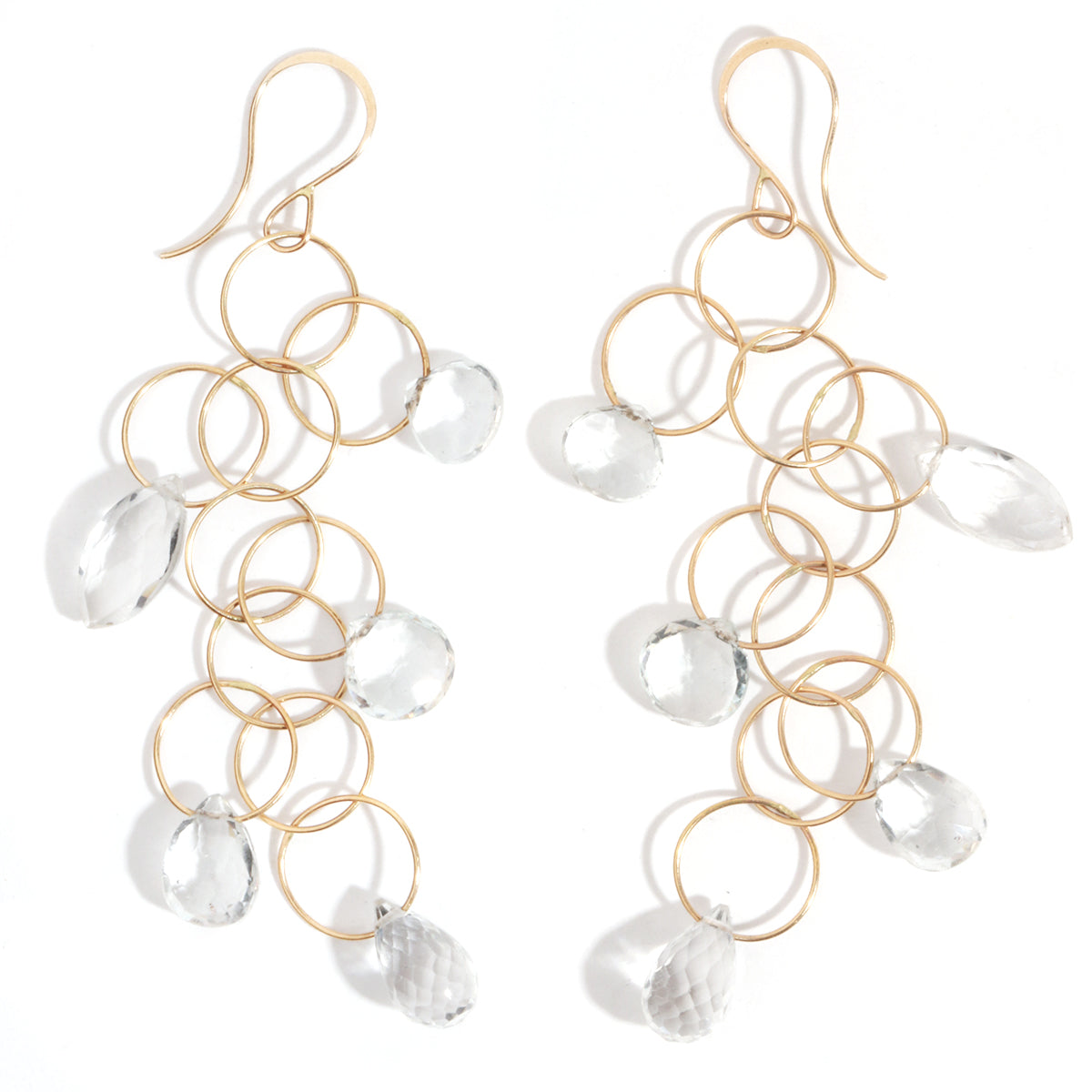 5 drop white topaz earrings - Melissa Joy Manning Jewelry