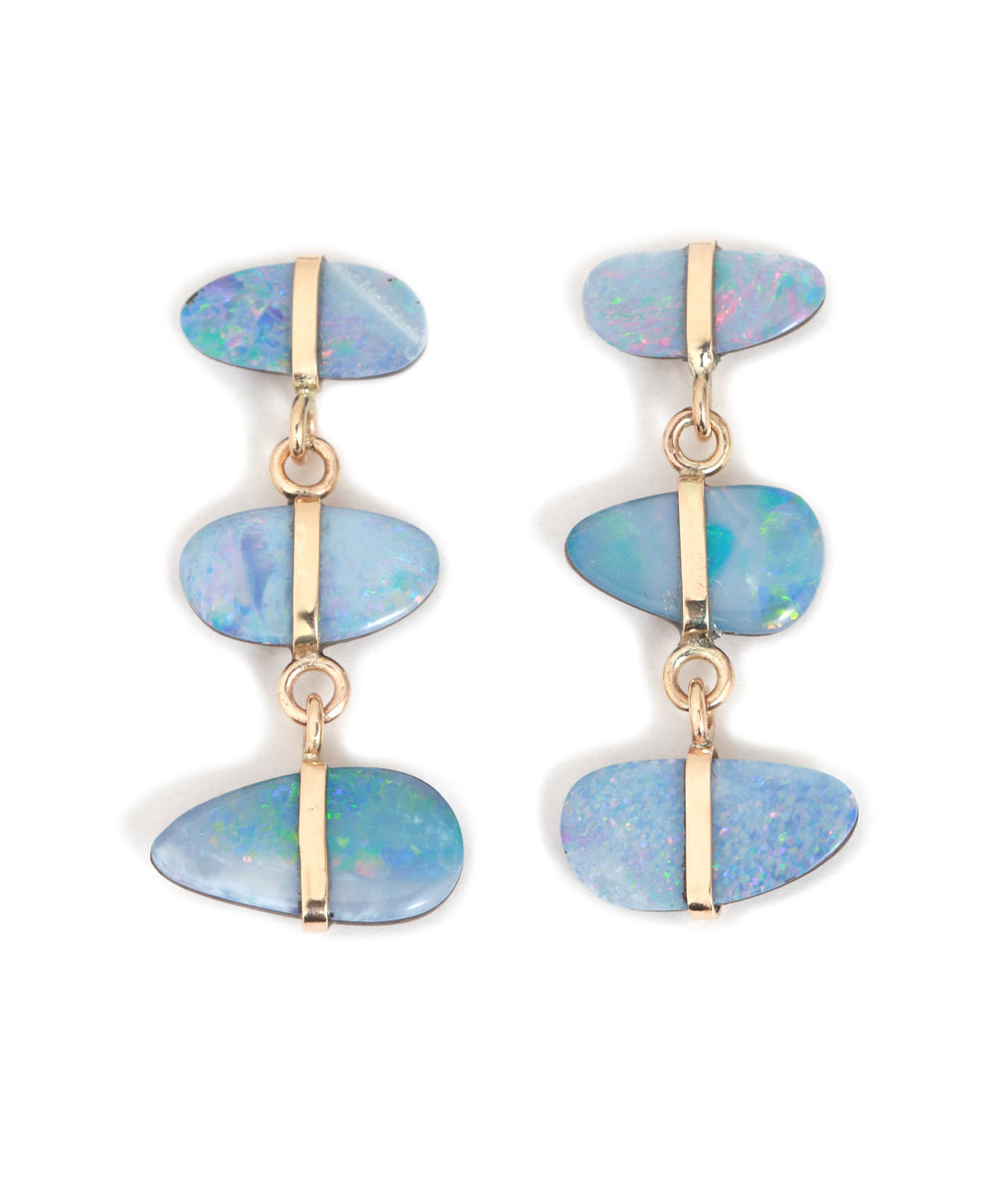 Australian Opal Triple Drop Earrings Earrings LE3011