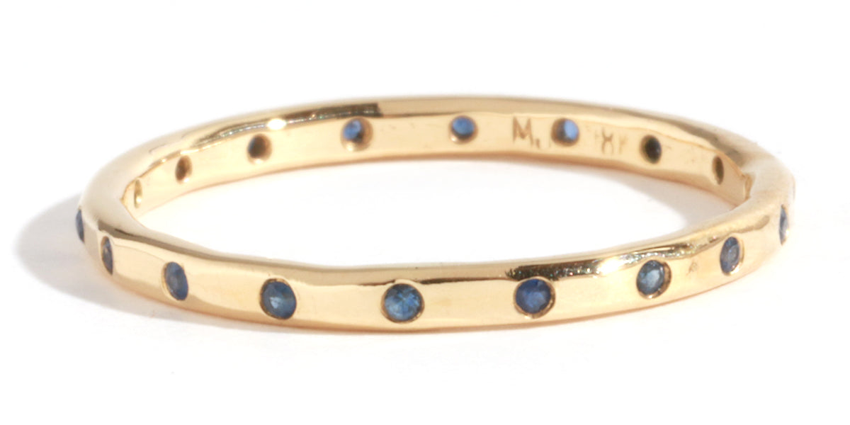 18 Blue Sapphire Band - 14 Karat Yellow Gold - Melissa Joy Manning Jewelry