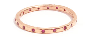 18 Ruby Band - 18 Karat Rose Gold - Melissa Joy Manning Jewelry