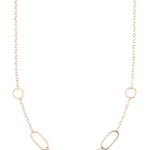 Multi shape chain necklace gold Necklaces N2112