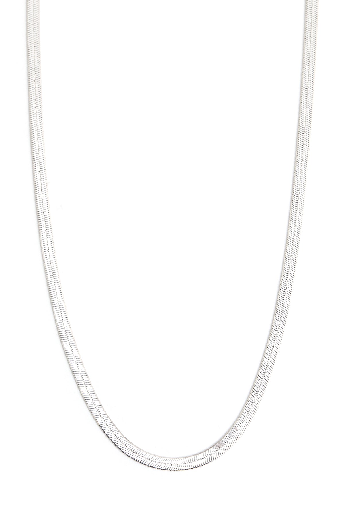 Silver Herringbone Chain - 3.3mm width