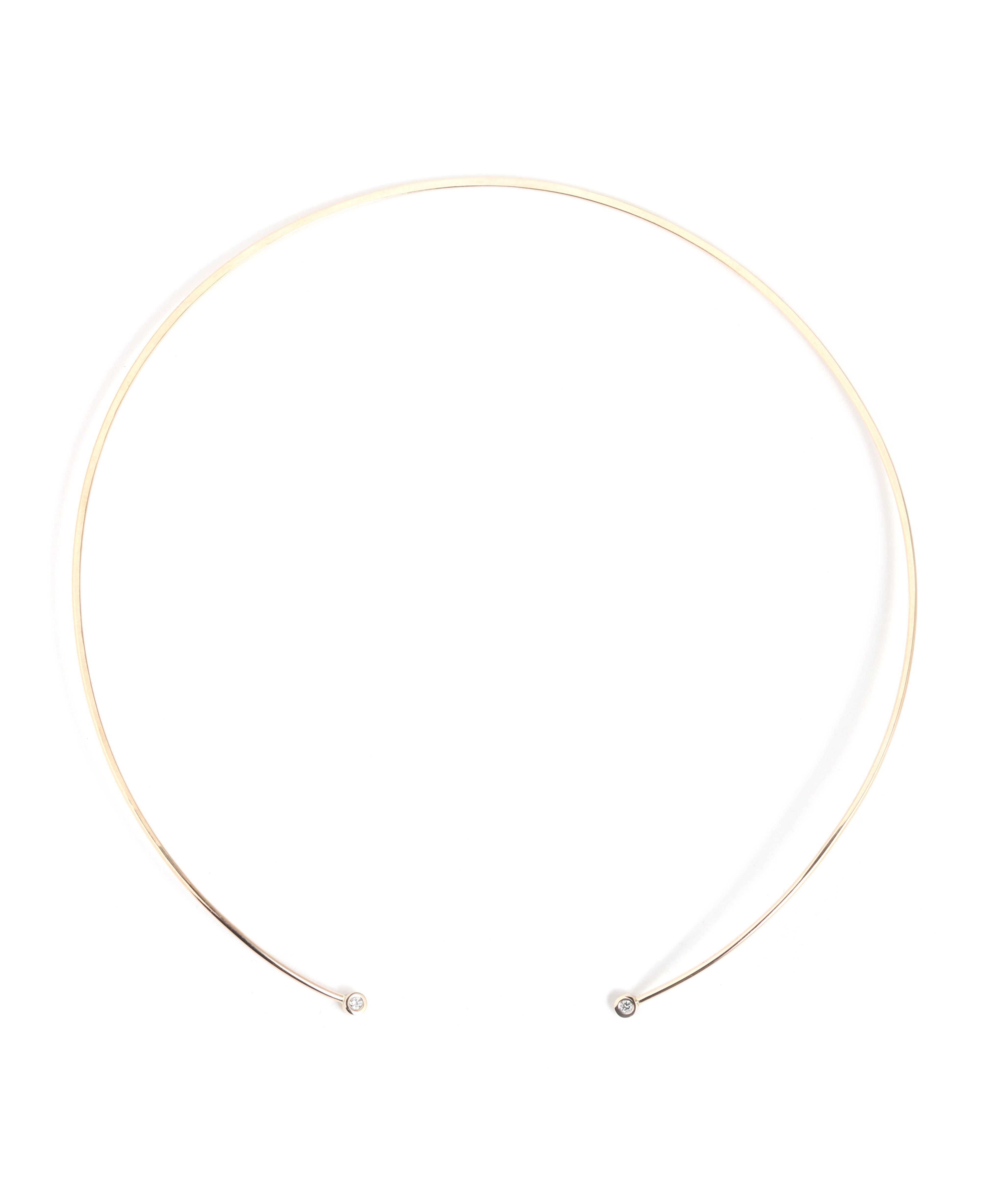 White Diamond Hug Collar Necklace Necklaces N2130-2