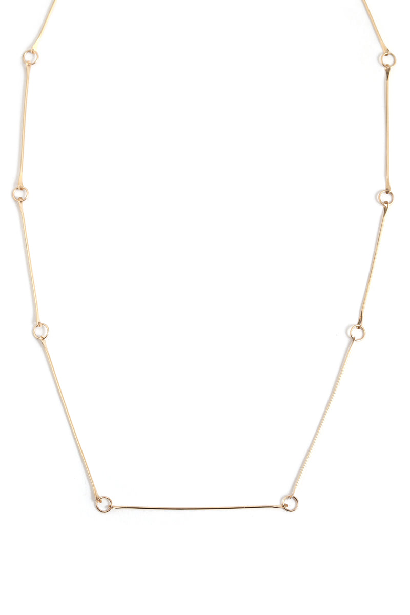 Graduated Bone Chain Necklace Gold Necklaces N2149