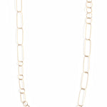 Mixed link oval and round chain necklace