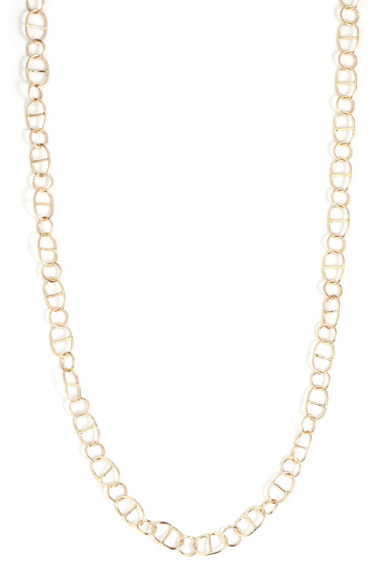 Oval cross bar chain necklace