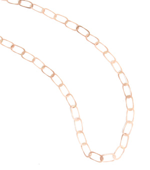 Flat Oval Chain Necklace - Rose Gold - Melissa Joy Manning Jewelry