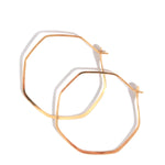Octagon hoops - 1.5 inch - Melissa Joy Manning Jewelry
