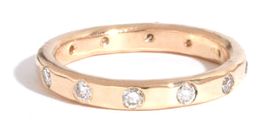 2mm White Diamond Band - 14 Karat Gold - Melissa Joy Manning Jewelry