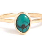 Small Oval Turquoise Ring - Melissa Joy Manning Jewelry