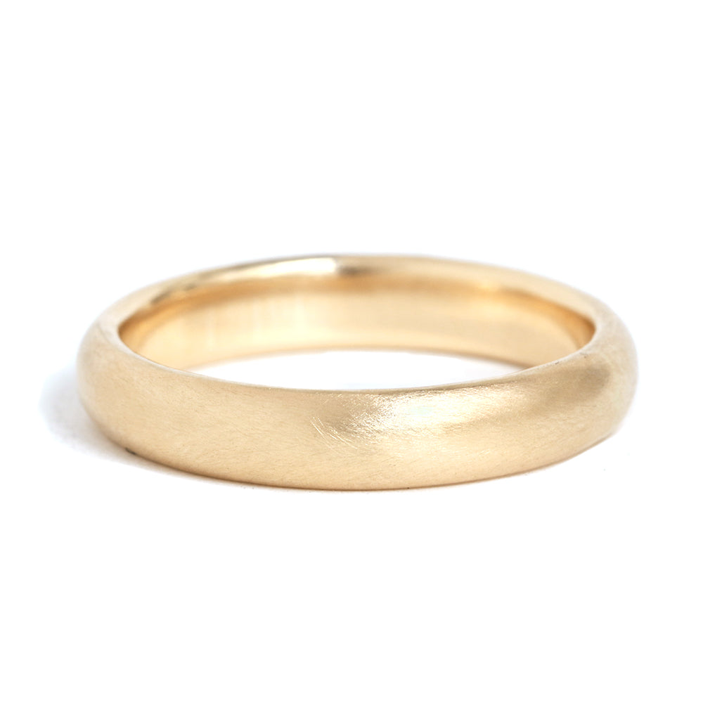 Half Domed 4mm Ring - Yellow Gold