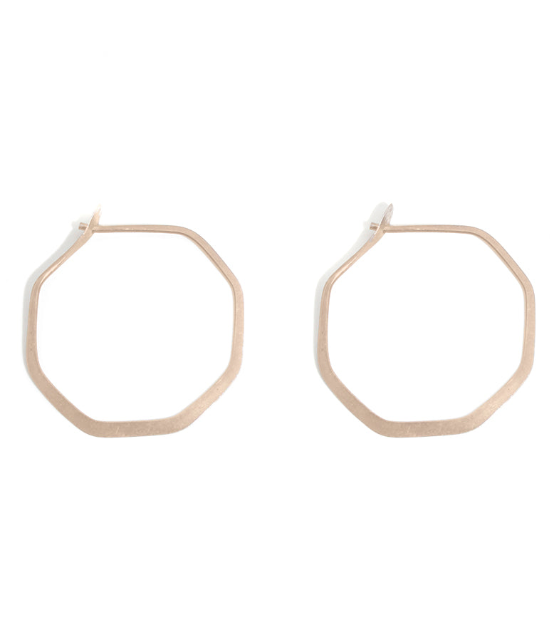 1 Inch Octagon Hoop Earrings by Melissa Joy Manning