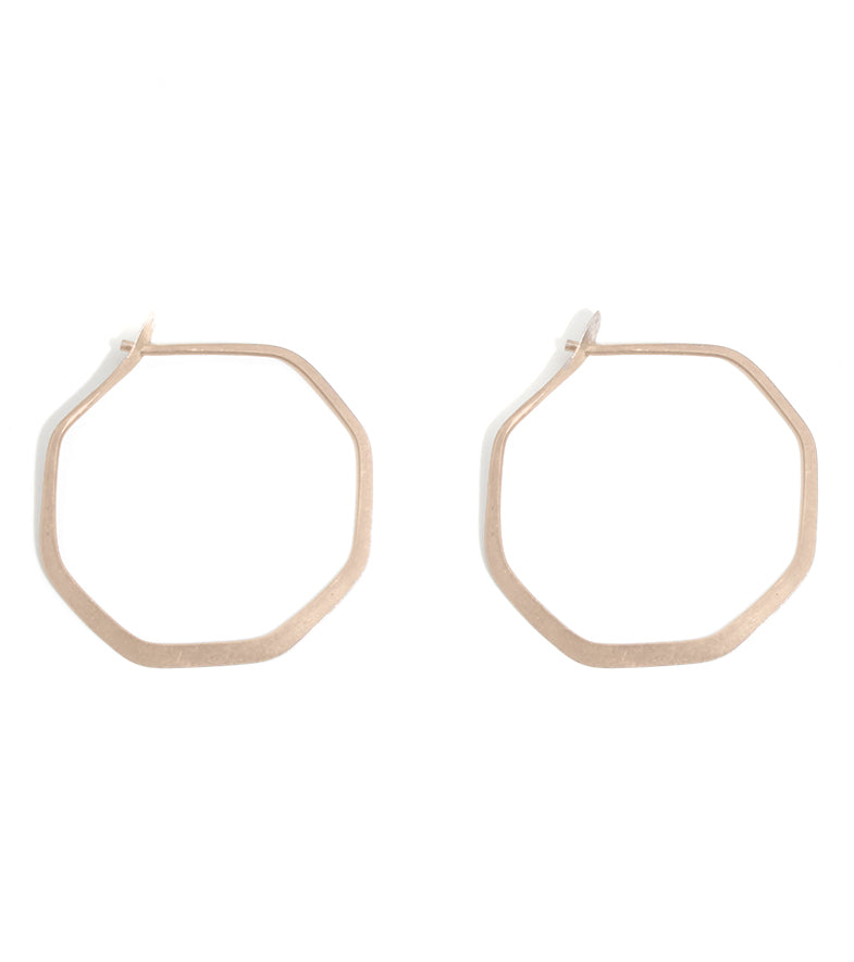 Octagon hoops - 1 inch - Melissa Joy Manning Jewelry