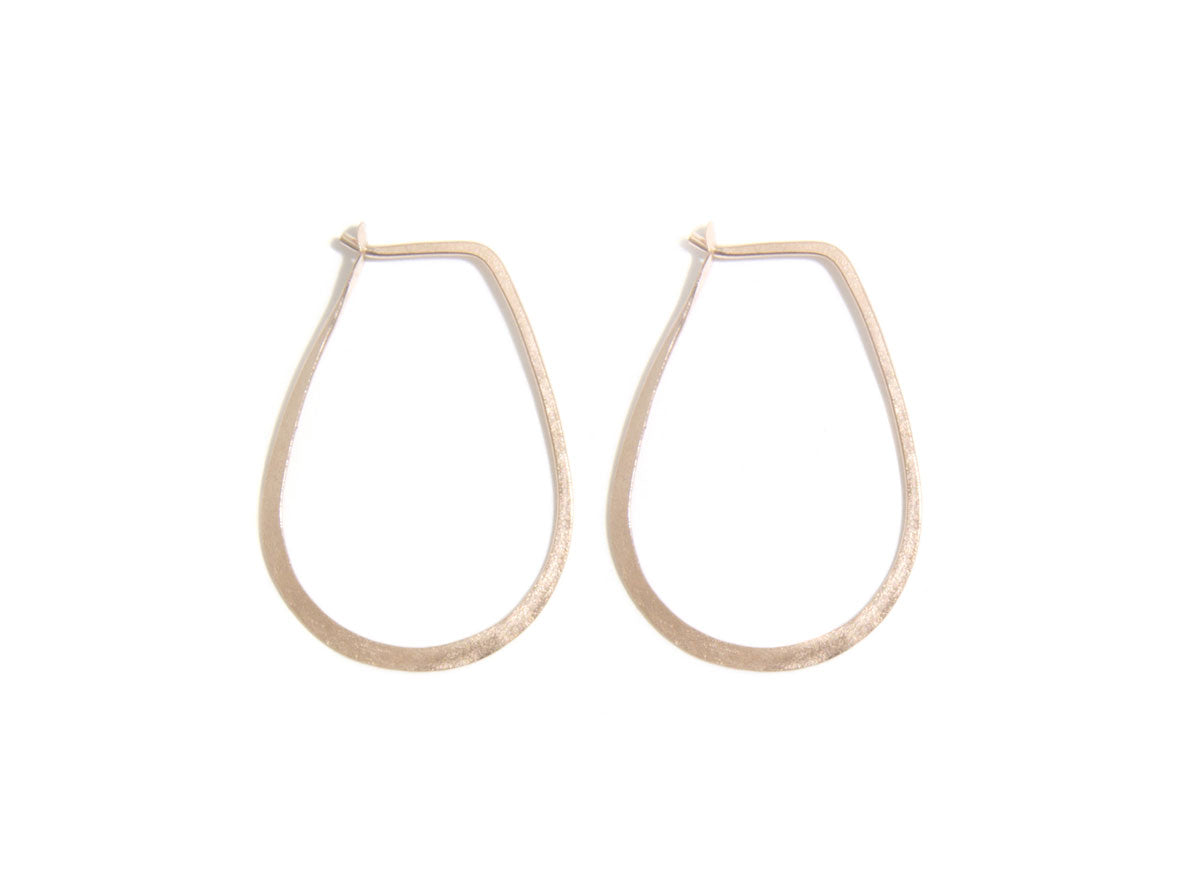 1 Inch Teardrop Hoop Earrings by Melissa Joy Manning