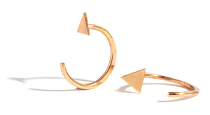 Solid triangle hug earrings - Melissa Joy Manning Jewelry
