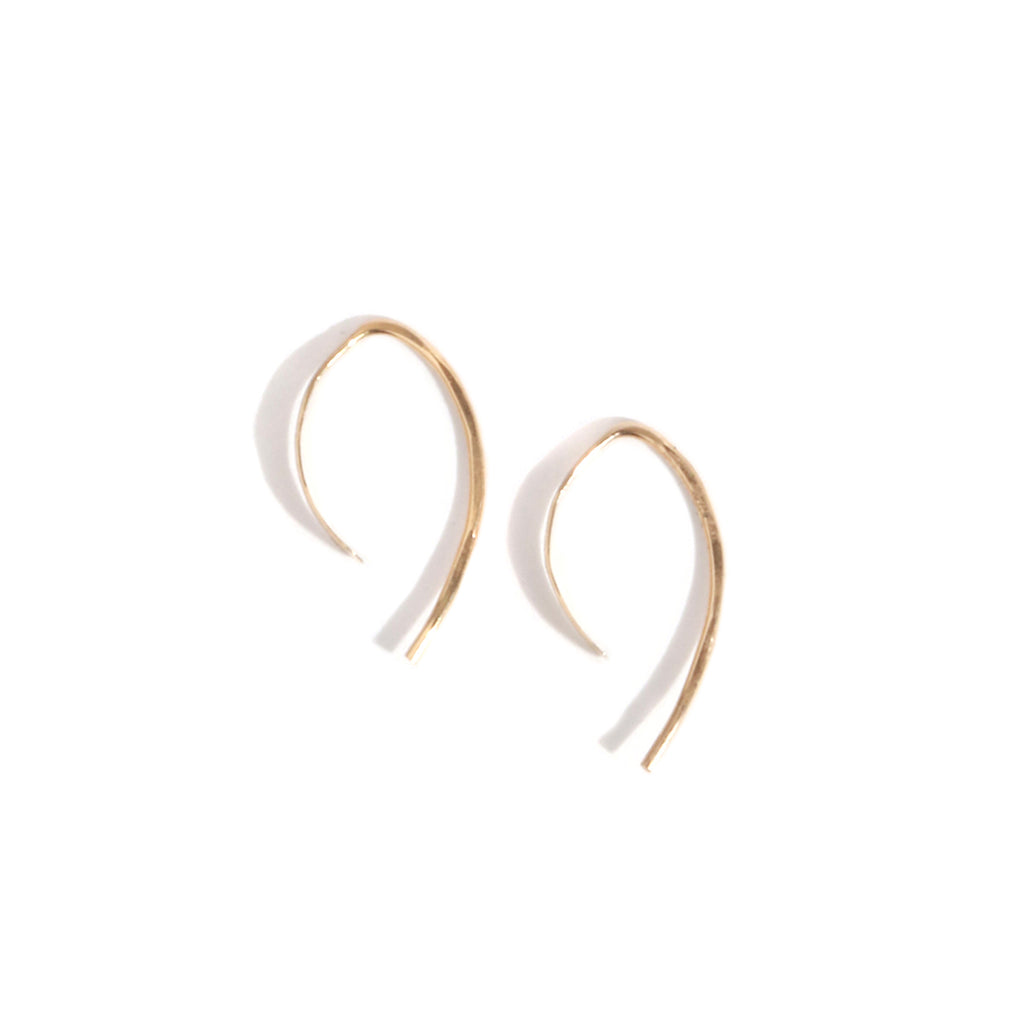 Wishbone hoops - 1/2 inch - Melissa Joy Manning Jewelry