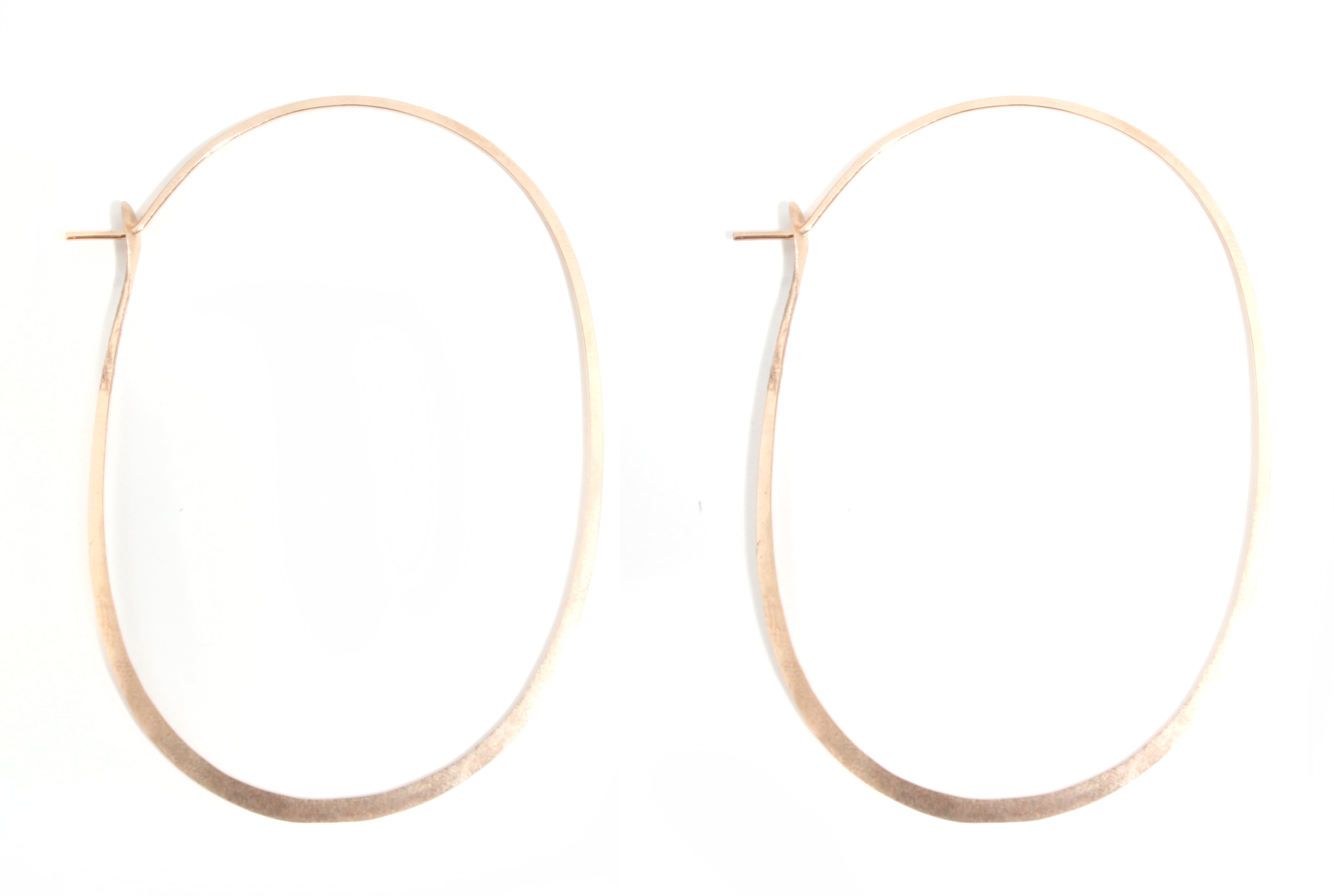 Large Oval hoops - 2.25 inch