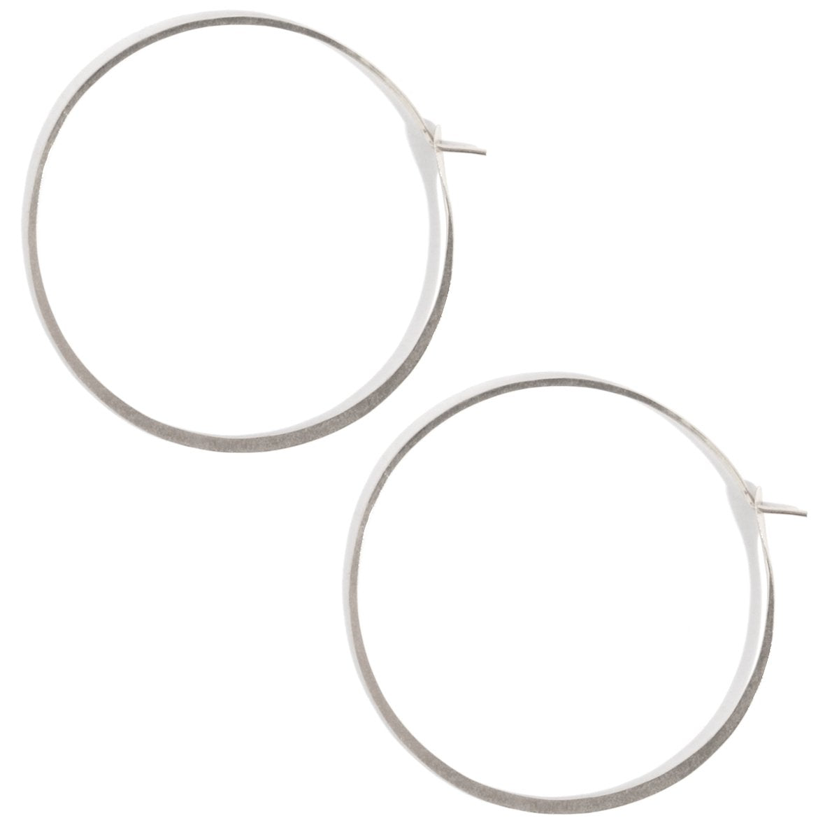 Buy 1.75 Large Plain Polished Hoop Earrings Real 925 Sterling Silver 3mm X  45mm Online in India - Etsy