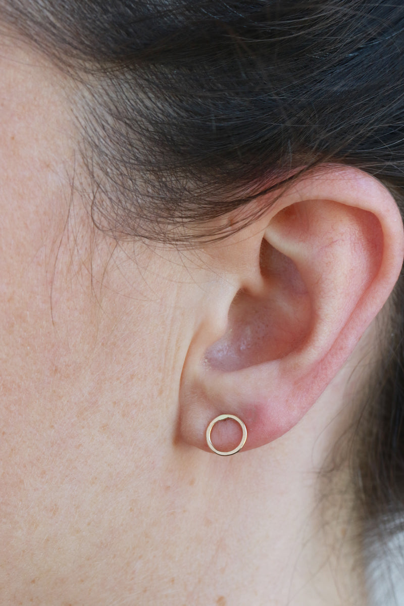 Open Circle stud earrings