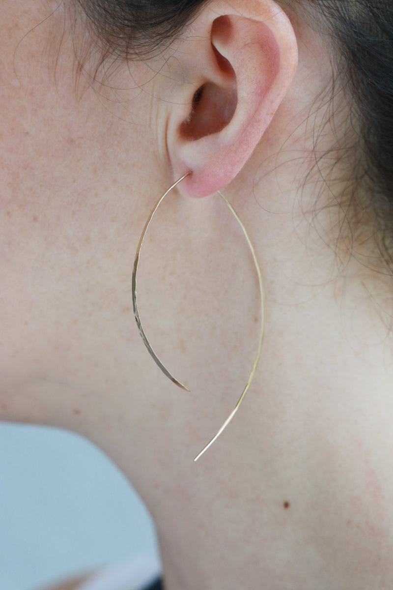 3 Inch Wishbone Hoops Earrings e1195-onmod