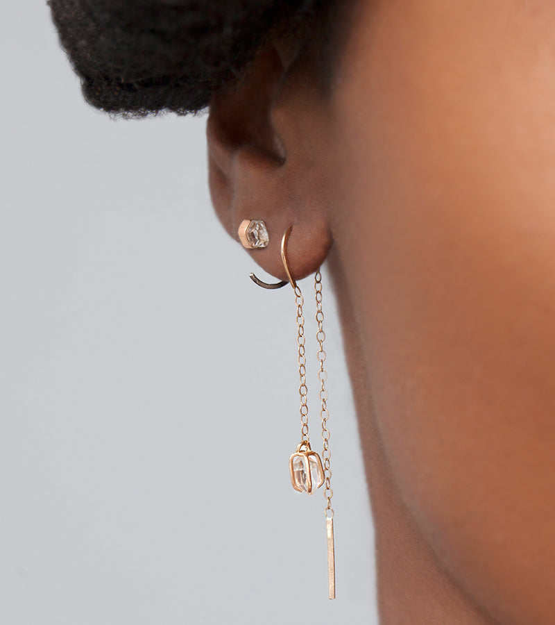Herkimer horseshoe chain earrings - Melissa Joy Manning Jewelry