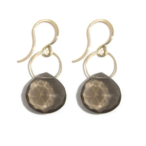 Smoky Quartz Single Drop Earrings - Melissa Joy Manning Jewelry