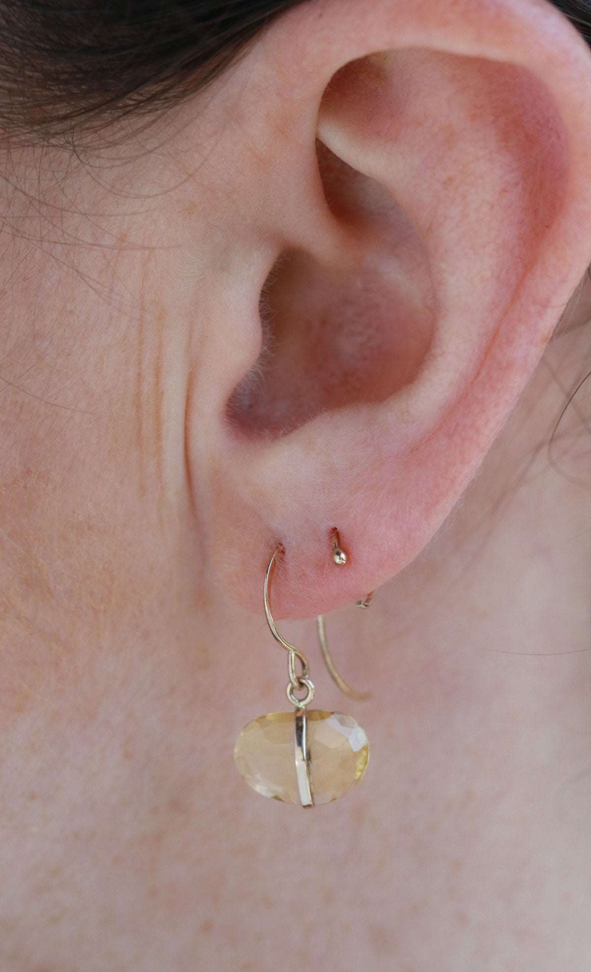 Citrine Single Drop Earrings