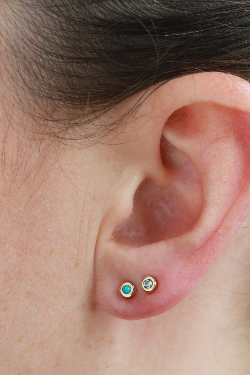 Customizable Gemstone Stud Earrings