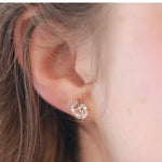 Prong set Herkimer diamond stud earrings - Melissa Joy Manning Jewelry