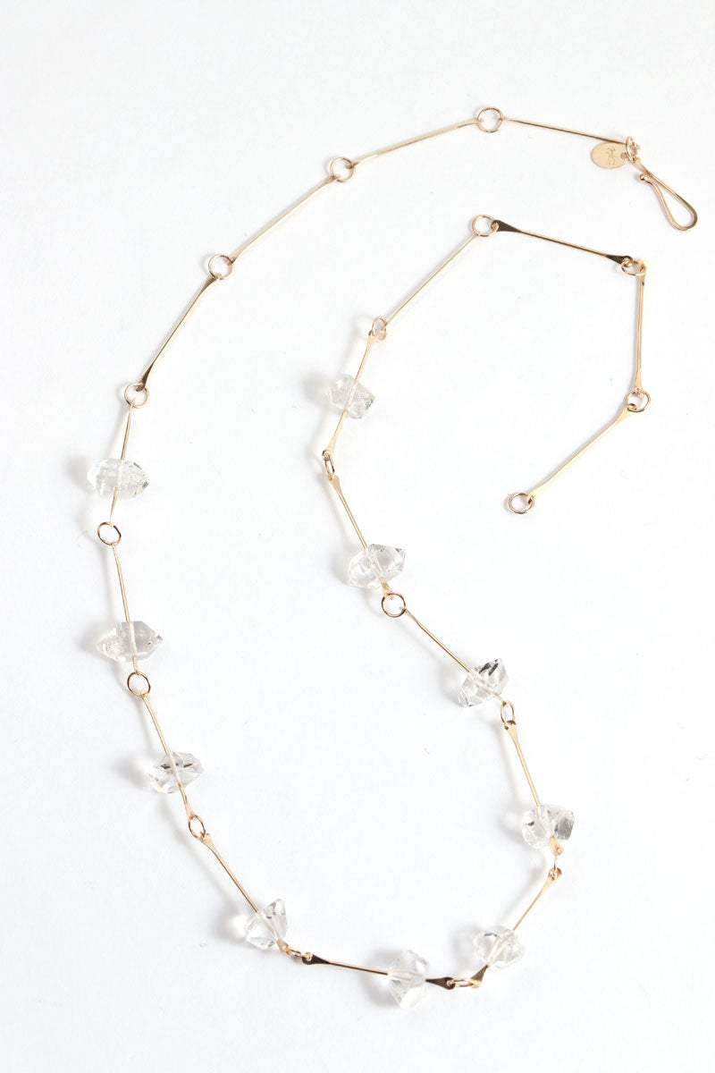 Herkimer Bone Chain Necklace Necklaces n2144g-2