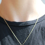 Round diamond slice necklace with micropavé halo Necklaces ofk4324-onmod